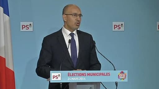 Harlem Désir lors d'une conférence de presse, le 24 mars 2014.