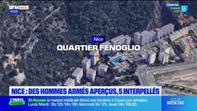 Nice: des riverains ont signalé la présence d'hommes armés dans le quartier Fenoglio, cinq personnes interpellées