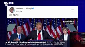 "JE SUIS DE RETOUR!": Donald Trump revient sur Facebook deux ans après sa suspension 