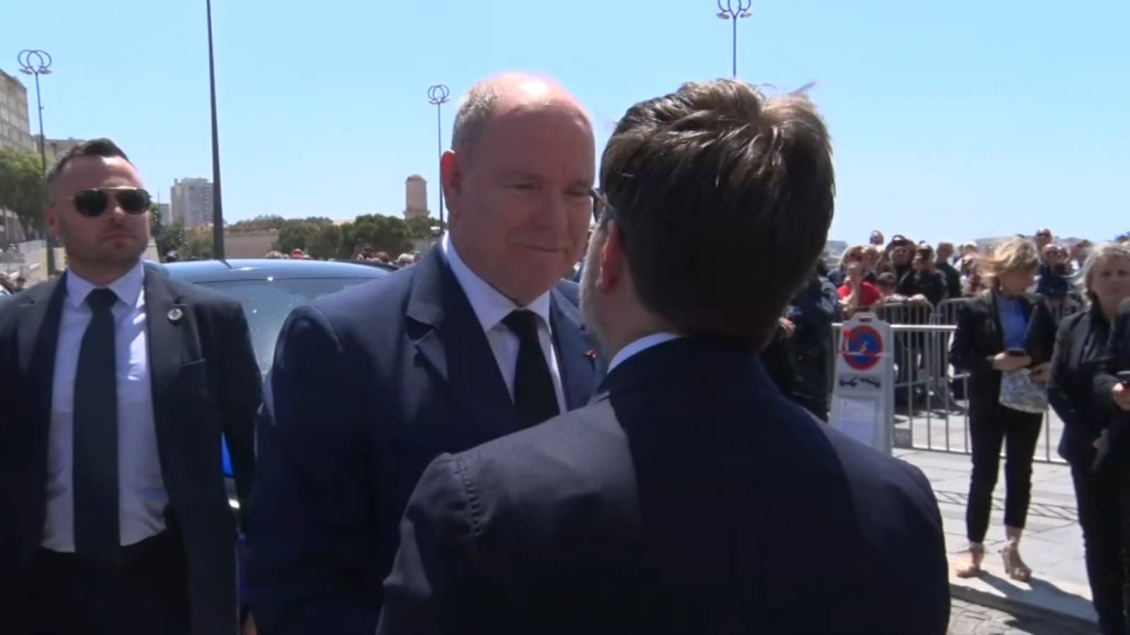 Le prince de Monaco est arrivé à la cathédrale de la Major pour les obsèques de Jean-Claude Gaudin jeudi 23 mai 2024.