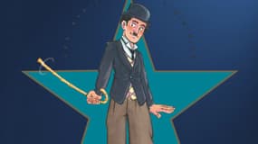 Charlie Chaplin dessiné par Bruno Bazile