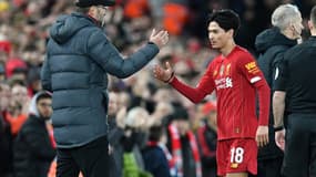 Jürgen Klopp et Takumi Minamino