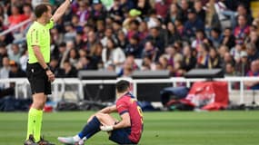 Robert Lewandowski, blessé face au Celta Vigo, le 19 avril 2025.