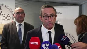Le ministre de l'Intérieur Bruno Retailleau à Nanterre le 15 octobre 2024