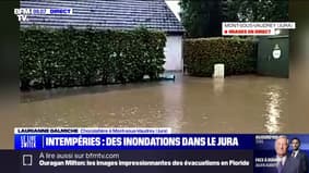 "Il y a de l'eau partout": une habitante du Jura "démoralisée" par de nouvelles inondations