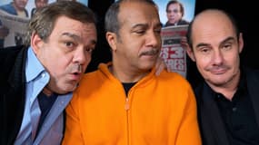 Didier Bourdon, Pascal Legitimus et Bernard Campan en 2014 pour la promotion de "Les Trois frères, le retour"