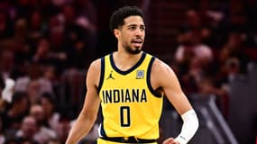 Tyrese Haliburton lors du match Cleveland-Indiana (105-114, play-offs NBA), le 13 mai 2025