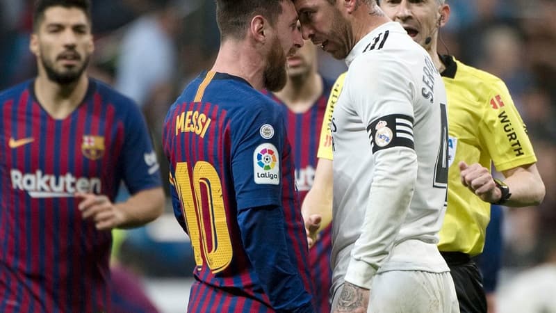 Lionel Messi (Barça) et Sergio Ramos (Real Madrid)