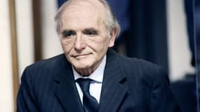 Klaus Barbie, surnommé le "boucher de Lyon", lors de son procès à Lyon en 1987.