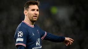 L'Argentin Lionel Messi avec le Paris SG contre le FC Bruges en Ligue des champions le 7 décembre 2021 au Parc des Princes à Paris