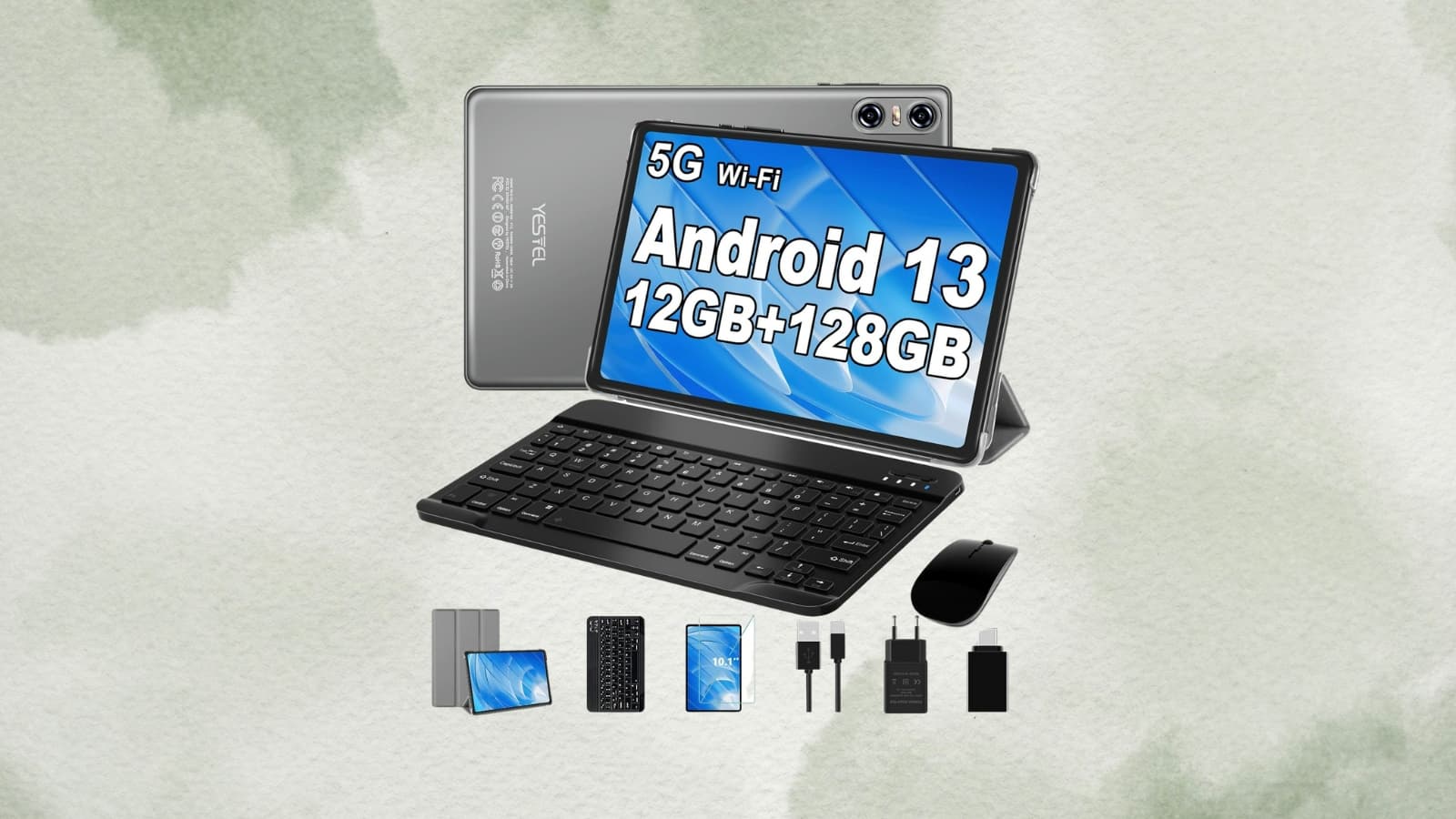 Tablette Android 13 YESTEL de 10 avec 12 Go de RAM + 128 Go de