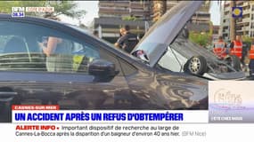 Cagnes-sur-Mer: une voiture termine sur le toit après une course-poursuite avec la gendarmerie