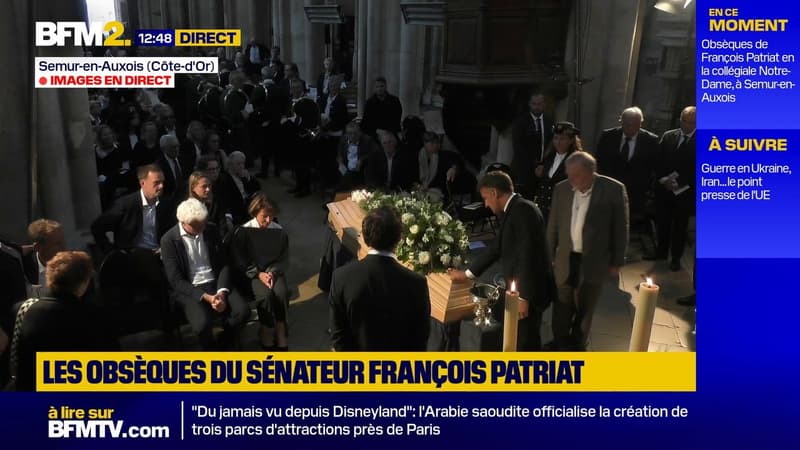 Le dernier hommage d'Emmanuel Macron à François Patriat lors de ses obsèques