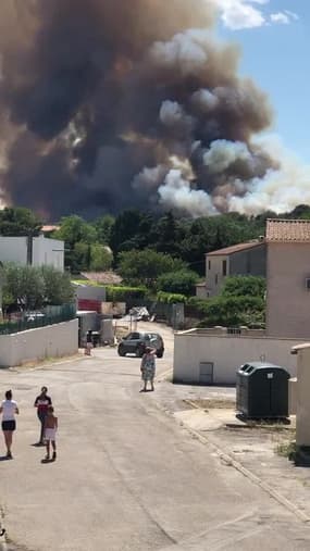 Départ de feu à generac - Témoins BFMTV