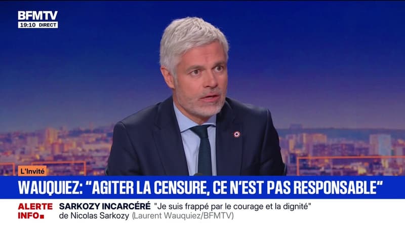 Laurent Wauquiez, prÃ©sident du groupe (Droite rÃ©publicaine), dÃ©clare qu'il souhaite...