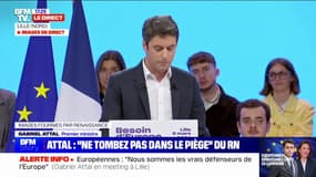 Gabriel Attal s'adresse aux classes moyennes à propos du RN: "Ne tombez pas dans le piège"
