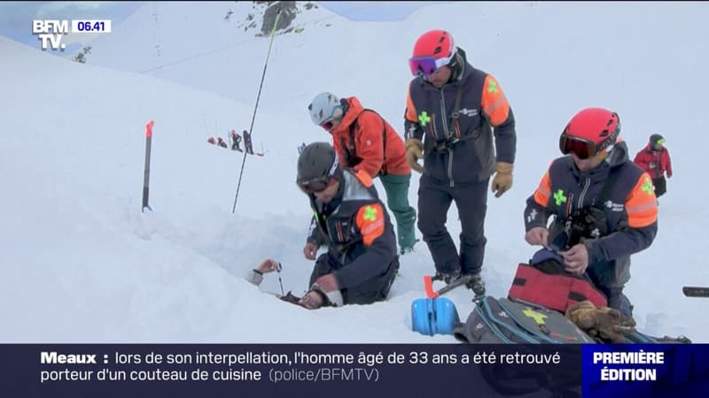 Ski: un exercice anti-avalanche grandeur nature pour une cinquantaine de secouristes dans les Alpes