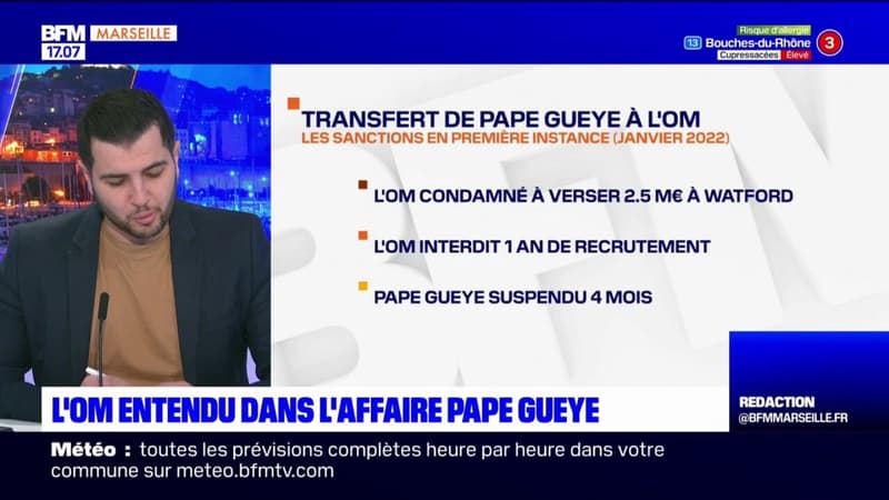 Football: l'OM entendu au tribunal dans l'affaire du transfert de Pape Gueye