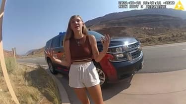 Capture d'écran d'une vidéo de la police montrant Gabrielle Petito le 12 août 2021 à Moab, dans l'Utah