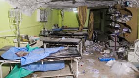 L'hôpital de Khan Cheikhoun après l'attaque du 4 avril. 