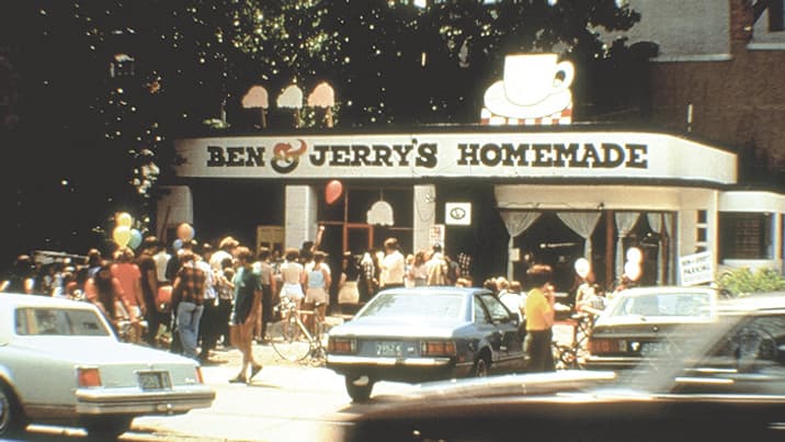 Le premier magasin Ben & Jerry's, une station service reconvertie