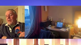 Laurent Fenioux, isolé le 24 décembre 2021 dans un hôtel près de l'aéroport de Roissy, après avoir été testé positif au Covid-19 au retour d'Afrique du Sud.