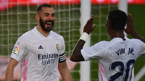 Karim Benzema et Vinicius avec le Real Madrid