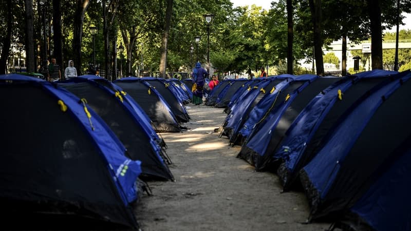 Le campement de jeunes migrants, près de la place de la République (Photo d'illustration)