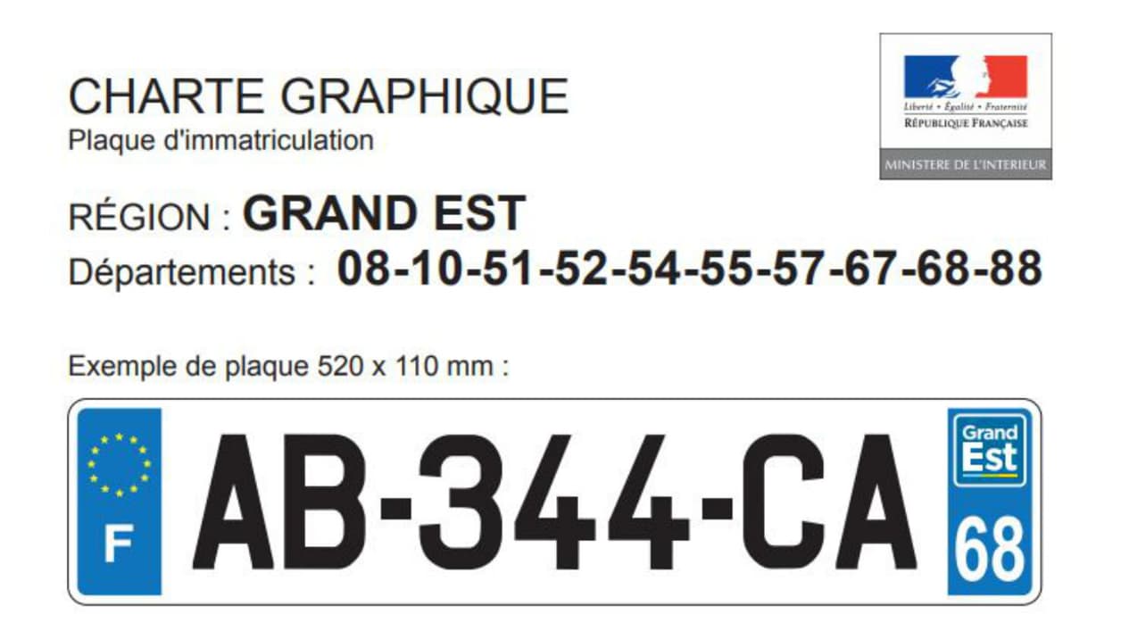 La plaque portant le logo de la nouvelle région Grand Est. La plaque portant le logo de la nouvelle région Grand Est.