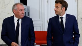 François Bayrou, leader du MoDem, et le président Emmanuel Macron, le 21 juin 2022 à l'Elysée, à Paris