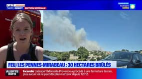 Feu aux Pennes- Mirabeau : le feu progresse très rapidement, 30 hectares ont brûlé