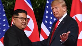 Kim Jong Un et Donald Trump lors du tête à tête historique
