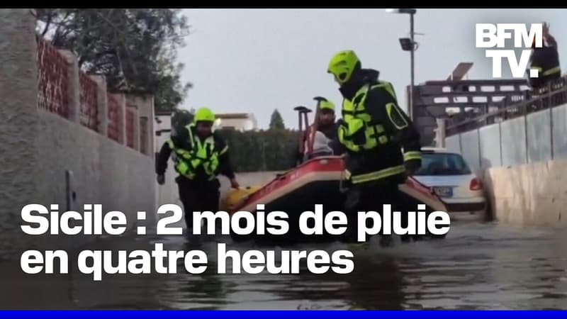 Sicile: des coulées de boue provoquées par des pluies diluviennes dans le nord de l'île