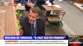 Emmanuel Macron: "C'est un petit moment de liberté retrouvée qui est le fruit de nos efforts collectifs."