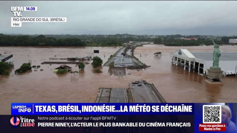 Inondations au Texas et au Brésil, glissements de terrain en Indonésie... la météo se déchaîne dans le monde