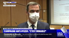 "C'est minable": Olivier Véran réagit à la campagne de dénigrement du vaccin Pfizer