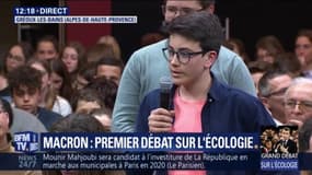 "Vous pensez qu'on pourrait acheter une nouvelle planète avec de l'argent ?" Ce collégien interpelle le Président sur l'urgence écologique