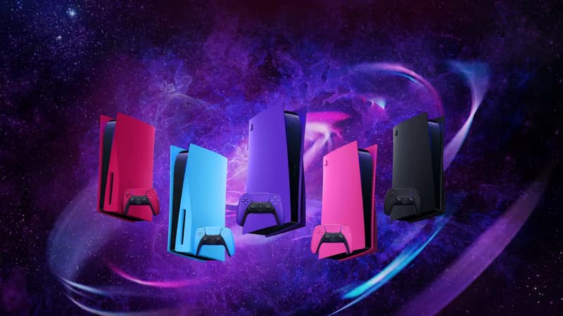 Les différents coloris disponibles de la PlayStation 5.