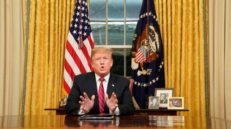 Donald Trump dans son bureau à la Maison Blanche.