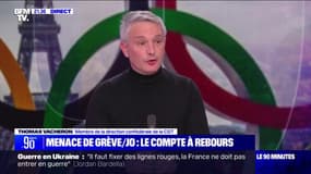 Grèves pendant les Jeux Olympiques: "La responsabilité, c'est de revenir à la raison pour que les Jeux se passent comme une belle fête", affirme Thomas Vacheron (CGT)