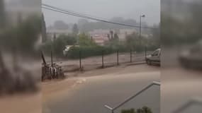 Des pluies diluviennes et des inondations en cours à Cavalière (Var) le mardi 20 mai 2025. (Photo d'illustration)