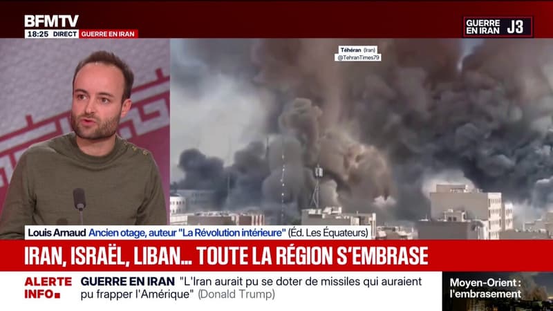 Attaque américano-israélienne en Iran: la population iranienne ressent un "mélange extrême de peur et d'espoir", assure Louis Arnaud, ancien otage et auteur de "La Révolution intérieure"