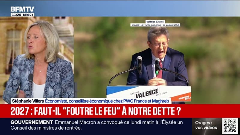 "On ne peut pas seul déterminer notre sort en termes de dette": Stéphanie Villers, économiste, évoque la proposition de Jean-Luc Mélenchon d'annuler une partie de la dette française