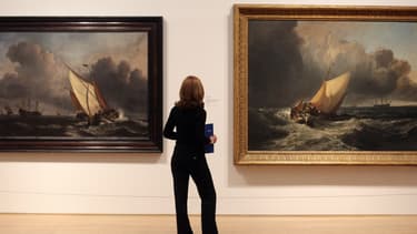 Des tableaux du peintre William Turner exposés à la Tate Britain de Londres, en septembre 2009.
