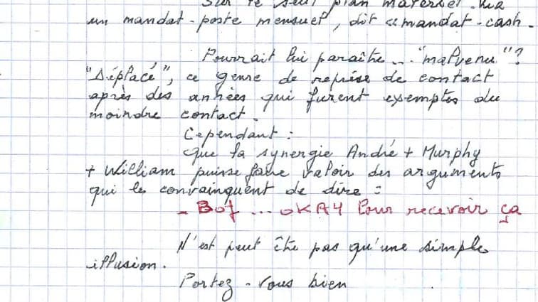 La lettre par laquelle Fourniret a repris contact avec son fils Selim - Fourni par Oli Porri Santoro La lettre par laquelle Fourniret a repris contact avec son fils Selim - Fourni par Oli Porri Santoro