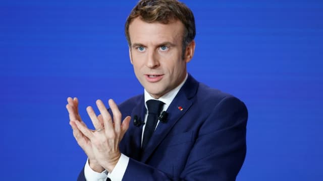 Le président français Emmanuel Macron à Paris, le 9 décembre 2021