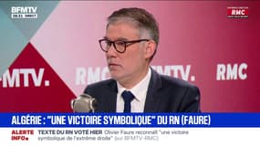 Accords franco-algériens: le RN cherche "à revenir aux questions qui l'obsèdent" pour Olivier Faure (PS)