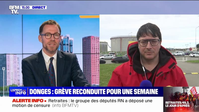 Retraites: La grève est reconduite jusqu'à la semaine prochaine affirme Fabien Privé Saint-Lanne, secrétaire CGT de la raffinerie de Donges