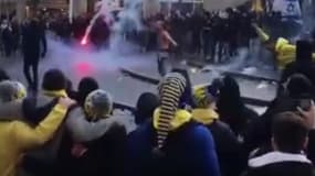 Les supporters du Maccabi Tel Aviv à Amsterdam