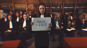 Capture d'écran du clip "Balance ta robe" de l'Union des Jeunes Avocats de Valenciennes (Nord).